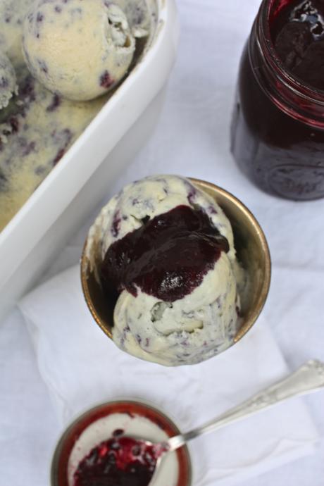 Chamomile Tea Berry Swirl Ice Cream