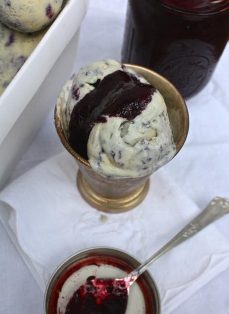 Chamomile Tea Berry Swirl Ice Cream