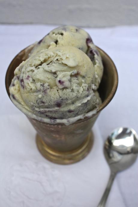 Chamomile Tea Berry Swirl Ice Cream