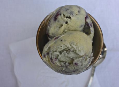 Chamomile Tea Berry Swirl Ice Cream