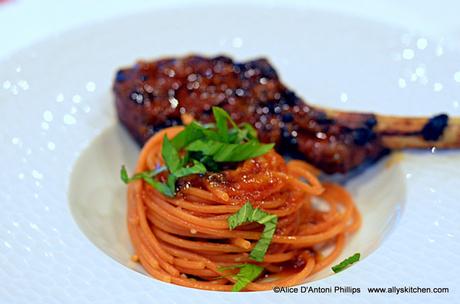 mandarin orange oriental sauce lamb chops with pasta