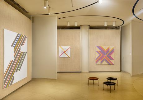 Installation view of Elaine Lustig Cohen survey, on view at Philip Johhnson's Glass House in New Canaan, CT through September 2015.