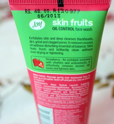 Joy Skin Fruits Oil Control Face Wash Review