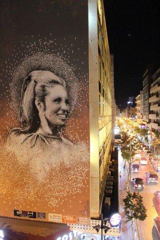 Yazan Paints Sabah on The Streets Of Beirut | Street Art