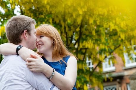 Oxford Engagement Shoot Yellow Flowers