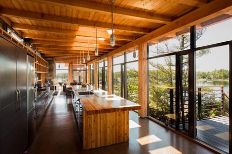 Charles Gane Cottage kitchen and Douglas fir island. 