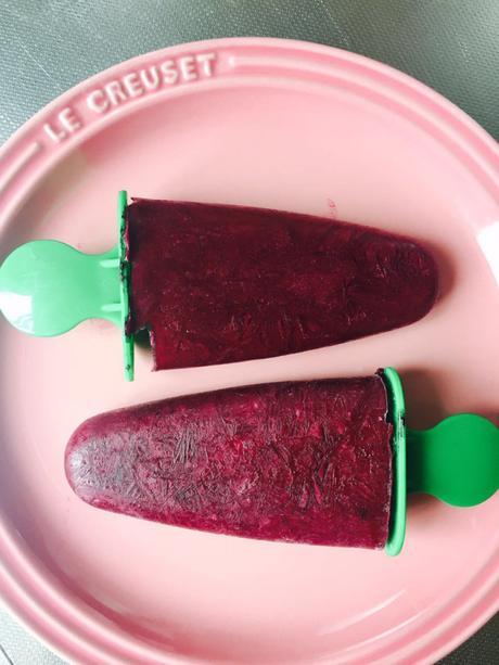Blueberry and Coconut Milk Popsicles!