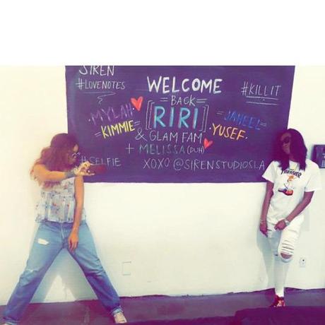 RIHANNA HITS THE STUDIO IN LA