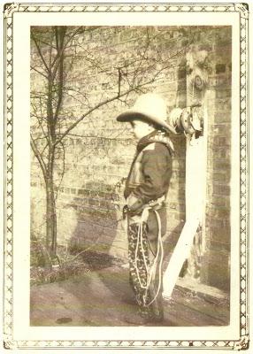 Two Generations of Maybelline cousin's, love dressing up like Tom Mix and Roy Rogers - 1930s -1950s