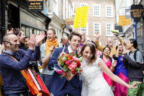 York Wedding Photography Bride & Groom Dance With Hare Krishnas