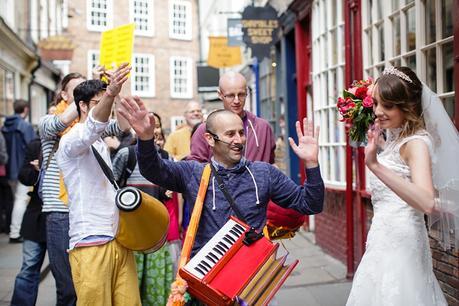 York Wedding Photography Bride & Groom Dance With Hare Krishnas