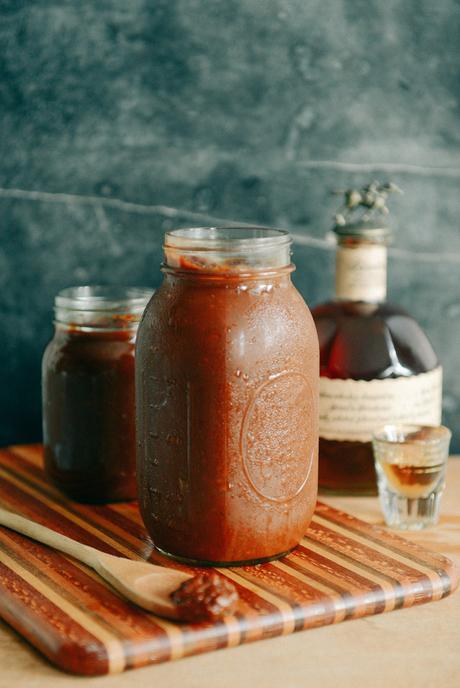 Homemade Bourbon BBQ Sauce // www.WithTheGrains.com