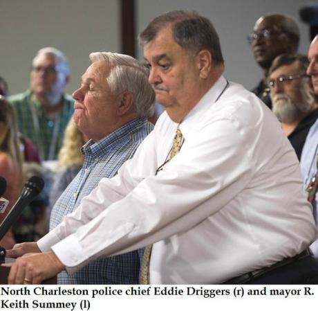 North Charleston mayor Keith Summey and police chief Eddie Driggers