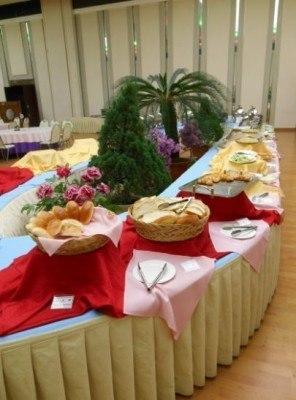 Staying at the 5 Star Yanggakdo Hotel in Pyongyang, North Korea Breakfast in the main restaurant in Yanggakdo Hotel, Pyongyang, North Korea