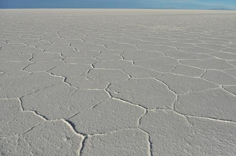 The hexagons of salt were so defined, we assume it has something to do with how the water evaporates because every rainy season the salt flats turn into a lake.