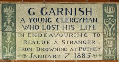 Postman's Park (17): the Rev G Garnish