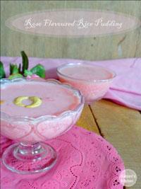 Rose flavoured rice pudding
