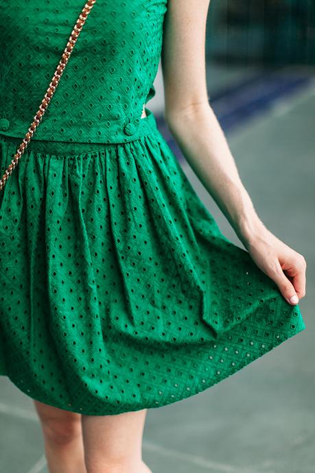 Green Pinafore Dress