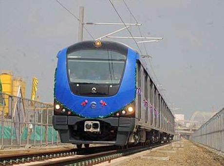 Chennai Metro chugs off ....  driven by a female driver