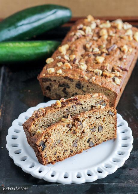 This Paleo Zucchini Bread is barely sweetened, super soft and moist, with just the right amount of crunch from toasted walnuts. This quick bread is one treat you can enjoy guilt free!