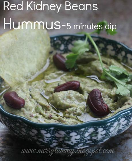 Red Kidney Beans Hummus: Beans Hummus: Summer Dip: 5 Minute Hummus