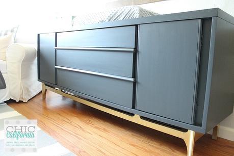  Gray painted Mid Century Dresser