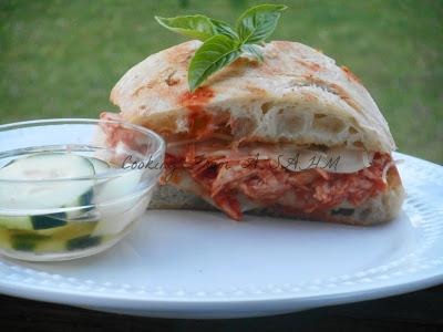 Crock Pot Shredded Chicken parmesaen Sandwiches