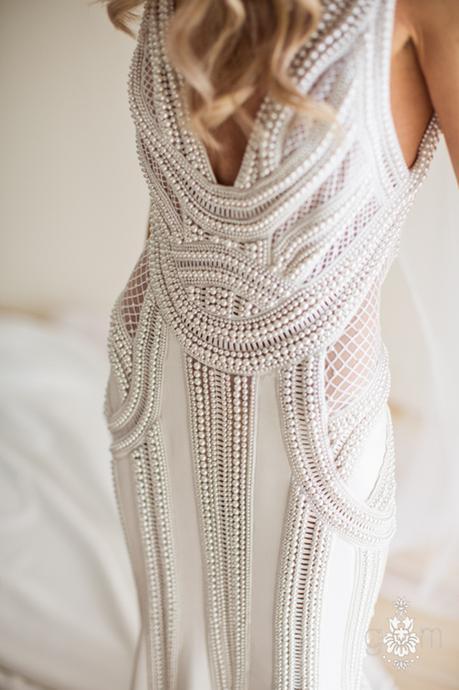 Pearl wedding dress perfection