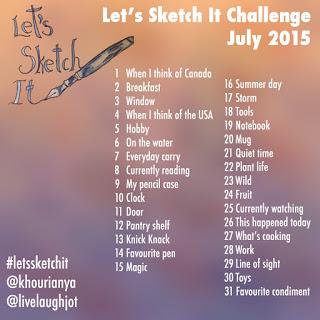 Let's Sketch It - July 2015 Sketchbook Challenge