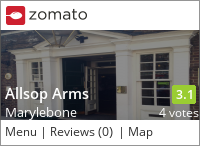 Click to add a blog post for Allsop Arms on Zomato