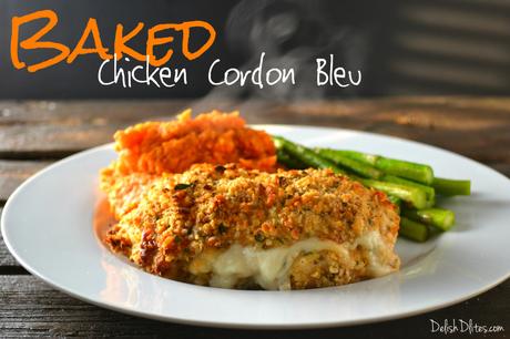 Crunchy Baked Chicken Cordon Bleu