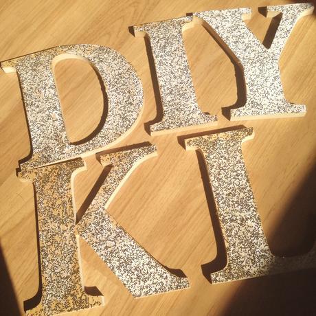 DIY Glitter Logo Letters