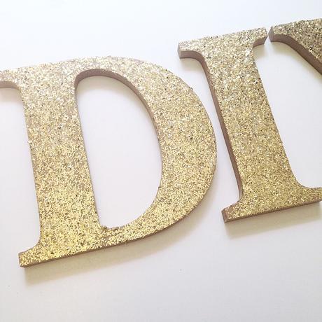 DIY Glitter Logo Letters