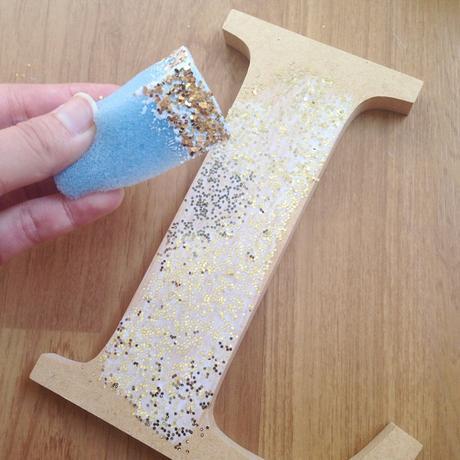 DIY Glitter Logo Letters