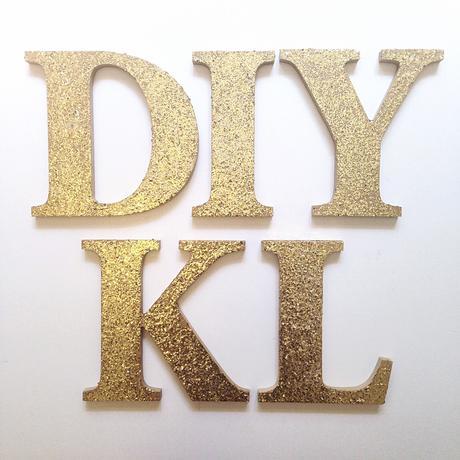 DIY Glitter Logo Letters