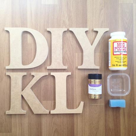 DIY Glitter Logo Letters