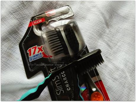 Dental Hygiene with Colgate Slimsoft Charcoal Toothbrush