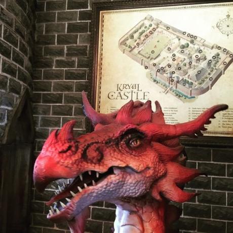 The dragon at Kryal Castle