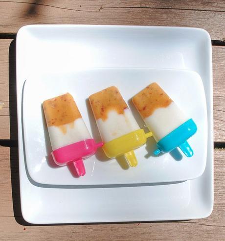 Yogurt Popsicles with Honey and Nectarines