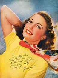 Maybelline's, Yankee Doodle Dandy Girl, Joan Leslie, stars with James Cagney, in 1942 all time favorite 4th of July film