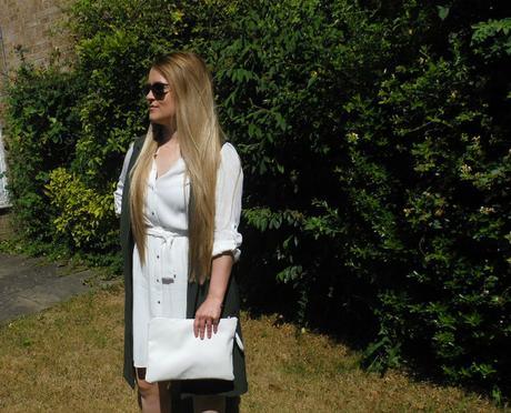Outfit River Island White Shirt Dress 1