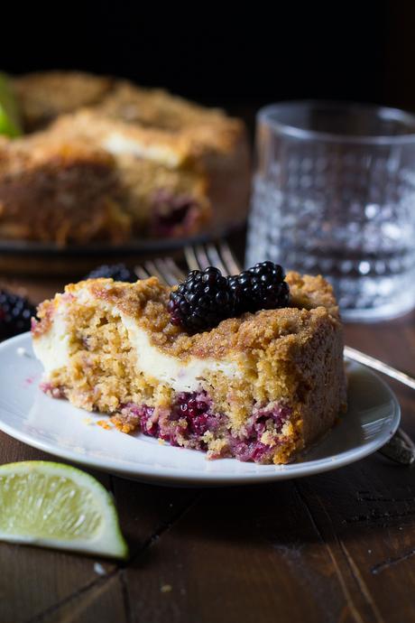 Blackberry-Lime Cream Cheese Coffee Cake | sweetpeasandsaffron.com @sweetpeasaffron