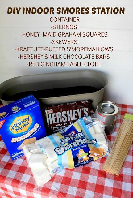 DIY Indoor S'mores Station #LetsMakeSmores #ad