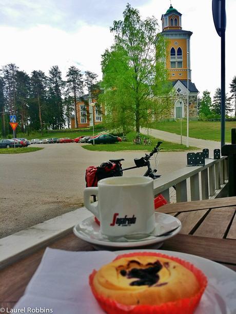 Finnish food, gluten-free muffin at cafe