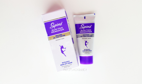 Spinz SunTan Remover Instant De-Tan Cream