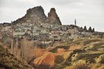 One of the towns in Cappaocia. Now they are filled with resorts and resaurants, some of which are in caves.