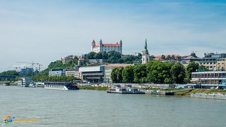 Riverside view of Bratislava