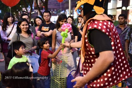 Pedestrian Night On Orchard Road