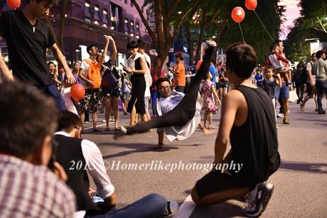 Pedestrian Night On Orchard Road