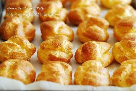 Green Tea Cream Puffs 绿茶泡芙